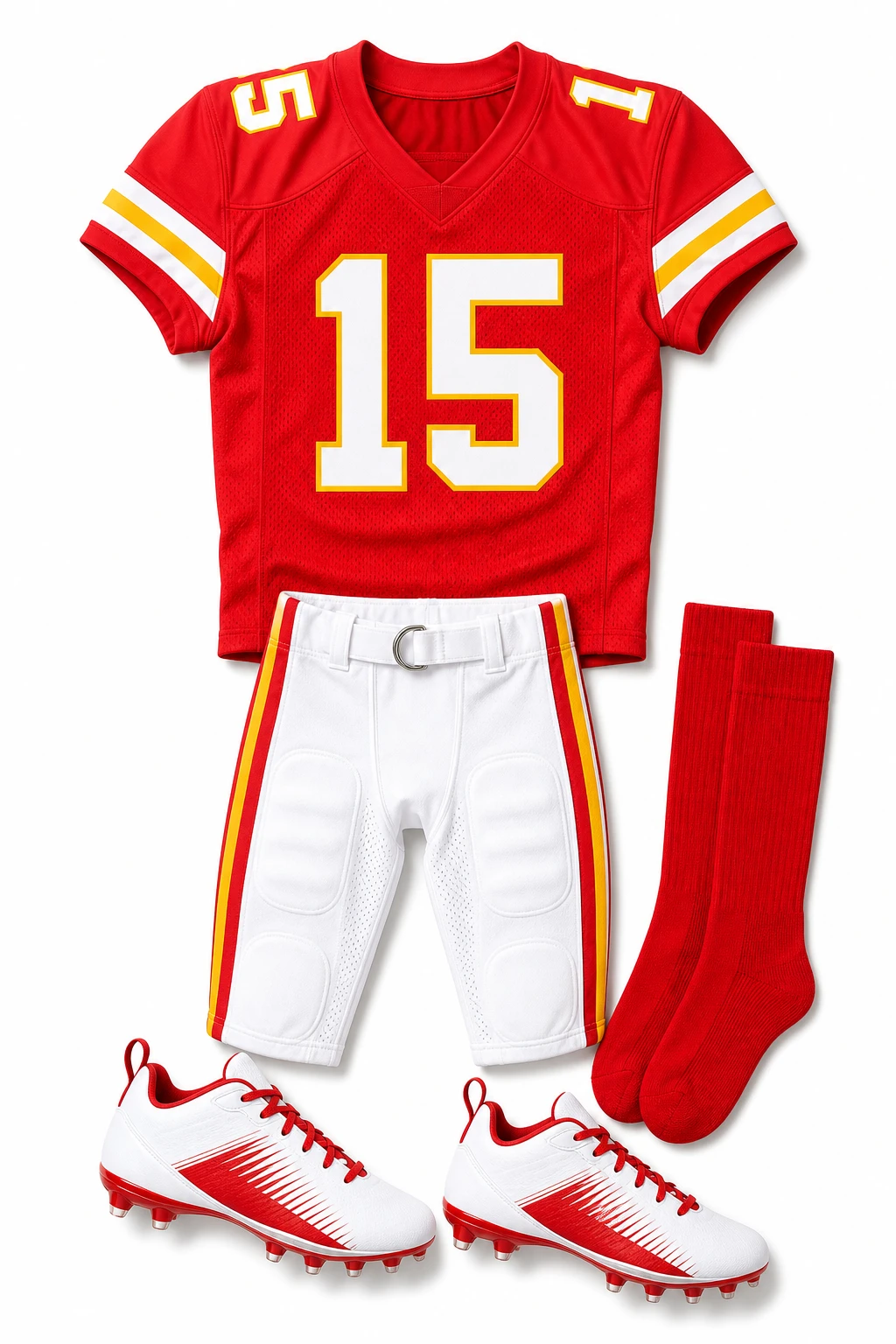 Kansas City Chiefs inspired American football uniform outfit image